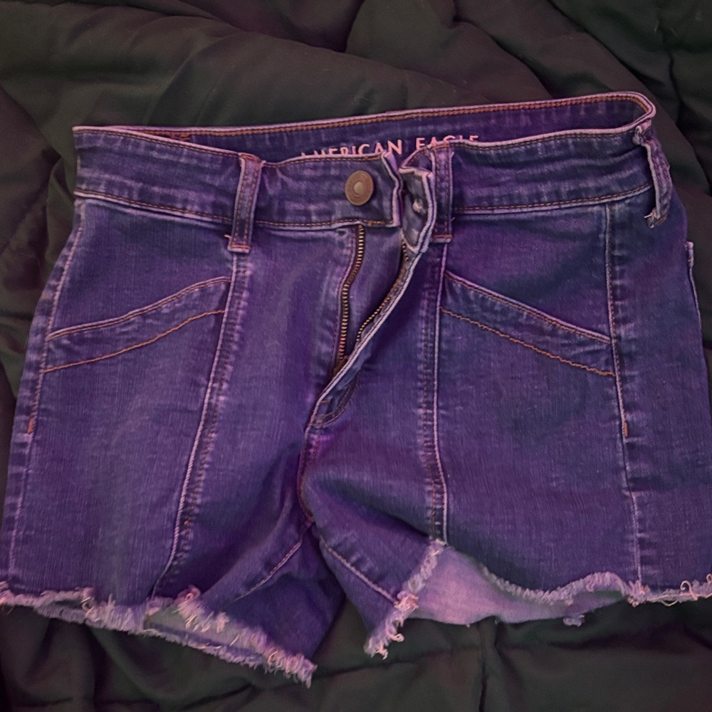 American Eagle Outfitters Women's Dark Blue Jean Shorts